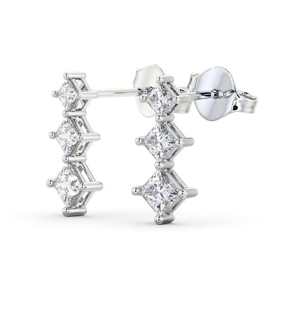  Journey Princess Diamond Earrings 9K White Gold - Kaber ERG103_WG_THUMB1 