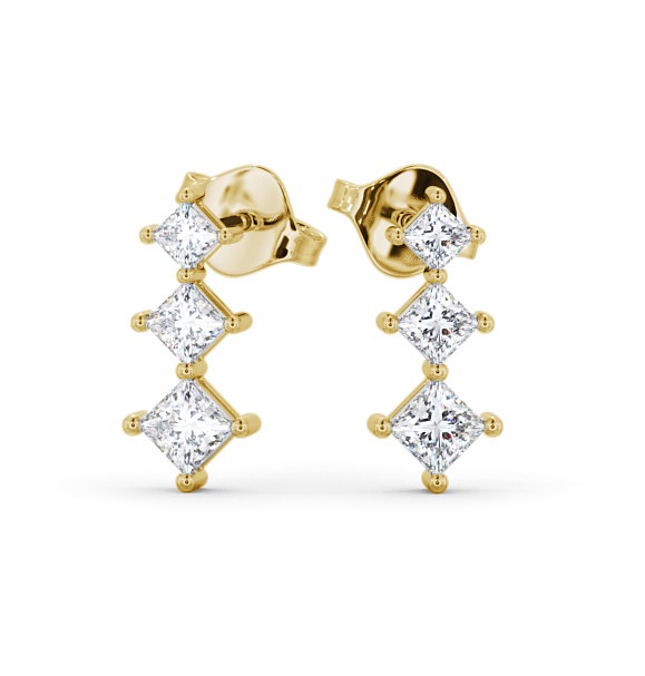  Journey Princess Diamond Earrings 18K Yellow Gold - Kaber ERG103_YG_THUMB2 