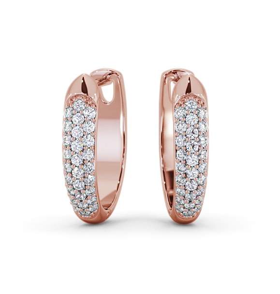  Hoop Round Diamond 0.30ct Earrings 9K Rose Gold - Justine ERG112_RG_THUMB2 