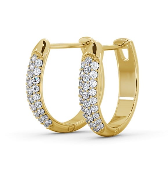  Hoop Round Diamond 0.30ct Earrings 18K Yellow Gold - Justine ERG112_YG_THUMB1 