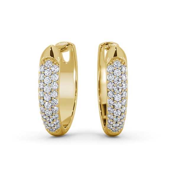  Hoop Round Diamond 0.30ct Earrings 18K Yellow Gold - Justine ERG112_YG_THUMB2 