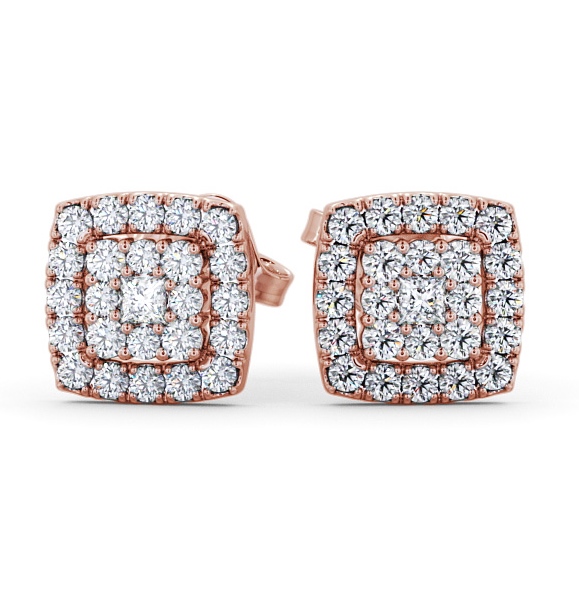 Cluster Round Diamond Earrings 9K Rose Gold - Allenton ERG11_RG_THUMB2_1 