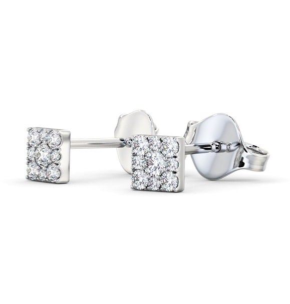  Cluster Round Diamond Earrings 9K White Gold - Georgette ERG129_WG_THUMB1 