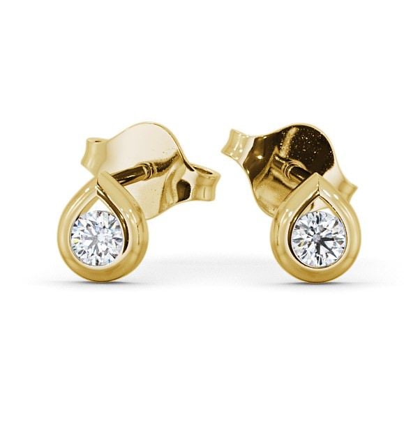  Round Diamond Stud Earrings 18K Yellow Gold - Melby ERG15_YG_THUMB2 