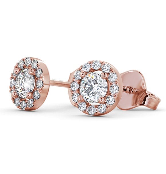 Halo Round Diamond Earrings 9K Rose Gold - Adare ERG1_RG_THUMB1