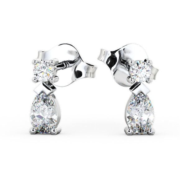 Drop Pear Diamond Earrings 18K White Gold - Adeyfield ERG34_WG_THUMB2 