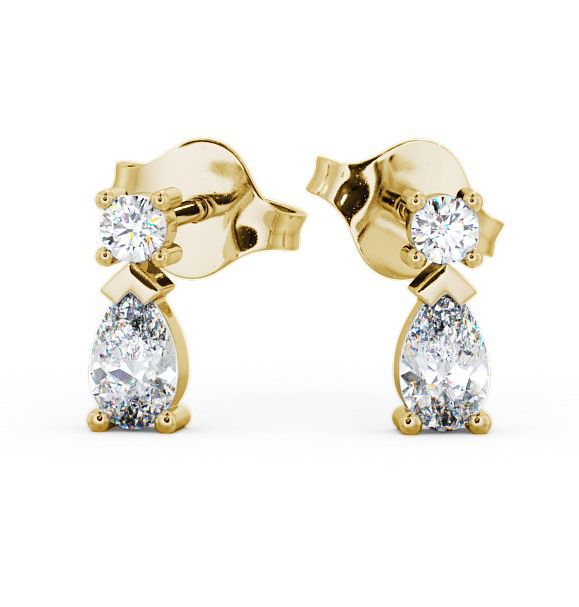  Drop Pear Diamond Earrings 18K Yellow Gold - Adeyfield ERG34_YG_THUMB2 