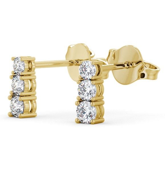 Journey Round Diamond Earrings 9K Yellow Gold - Altham ERG44_YG_THUMB1