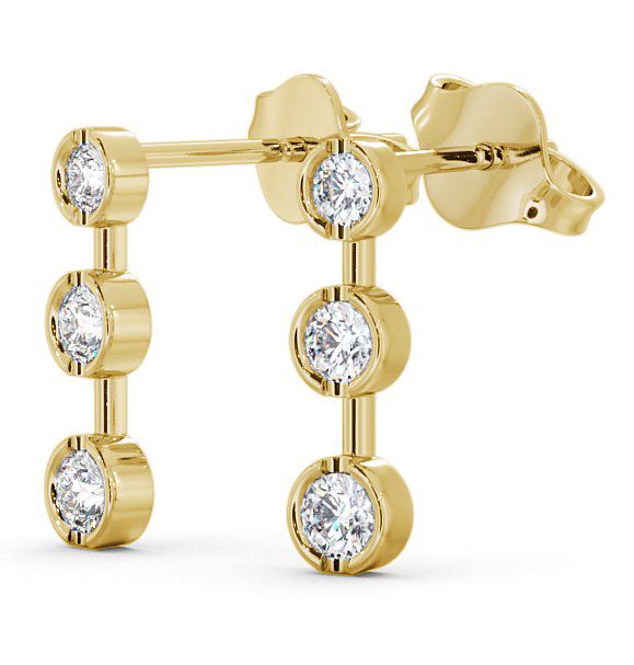 Journey Round Diamond Earrings 9K Yellow Gold - Belmont ERG45_YG_THUMB1