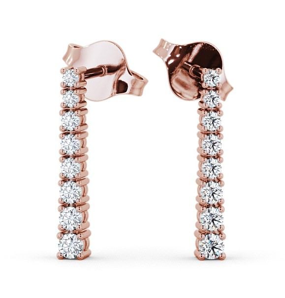  Journey Round Diamond Earrings 9K Rose Gold - Pinsley ERG58_RG_THUMB2 