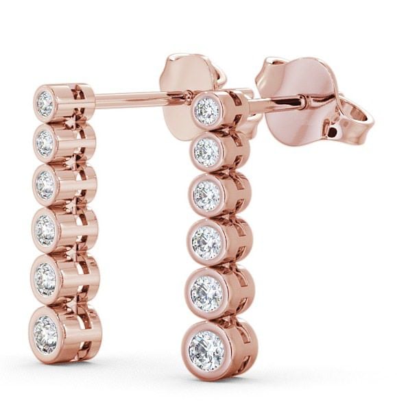  Journey Round Diamond Earrings 9K Rose Gold - Seton ERG59_RG_THUMB1 