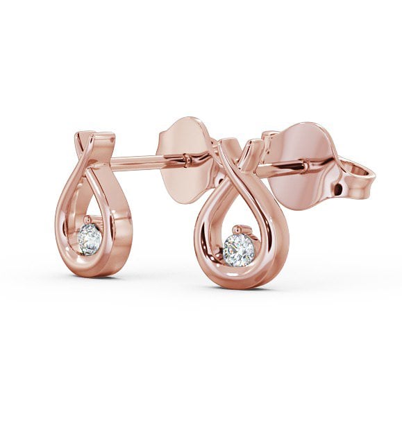 Drop Round Diamond Earrings 18K Rose Gold - Tampa ERG78_RG_THUMB1