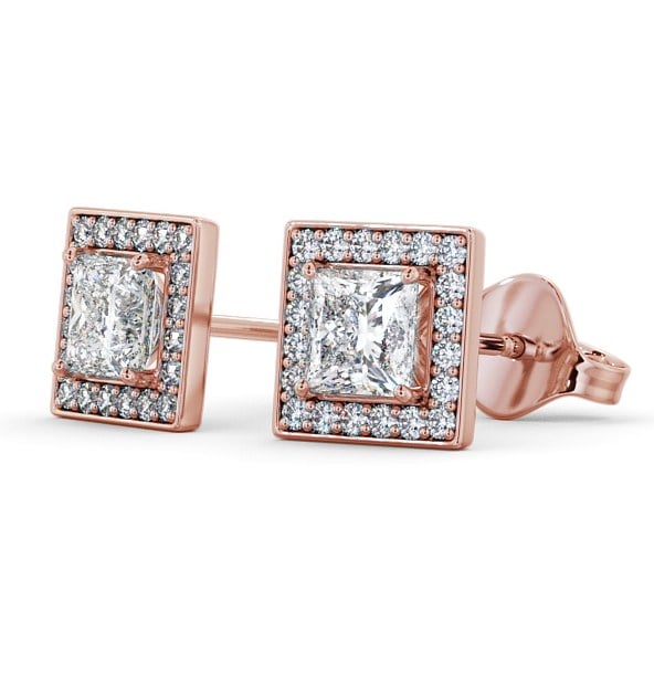  Halo Princess Diamond Earrings 9K Rose Gold - Zurich ERG97_RG_THUMB1 
