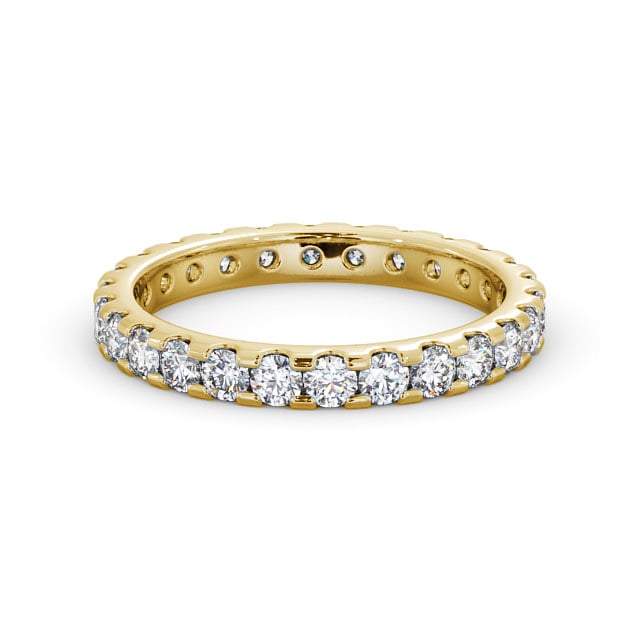 Full Eternity Round Diamond Ring 9K Yellow Gold - Bethania FE14_YG_FLAT