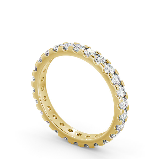 Full Eternity Round Diamond Ring 9K Yellow Gold - Bethania FE14_YG_SIDE