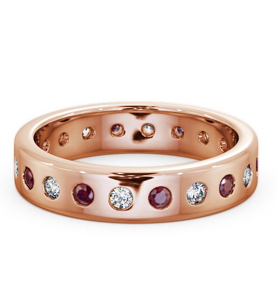  Ruby and Diamond 0.70ct Wedding Ring 18K Rose Gold - Oban FE18GEM_RG_RU_THUMB2 
