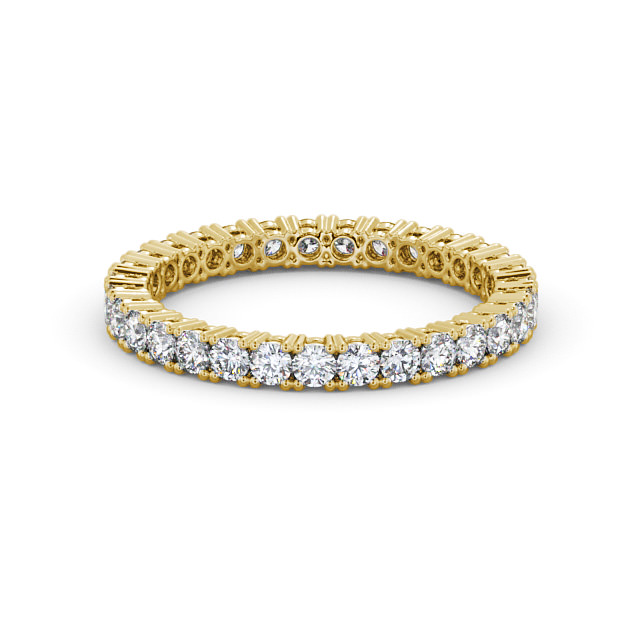 Full Eternity Round Diamond Ring 9K Yellow Gold - Allendale FE1_YG_FLAT