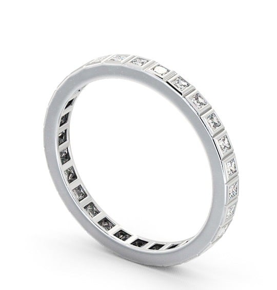  Full Eternity Princess Diamond Ring Platinum - Eldene FE2_WG_THUMB1 