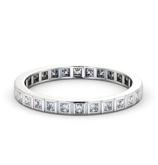  Full Eternity Princess Diamond Ring Platinum - Eldene FE2_WG_THUMB2 