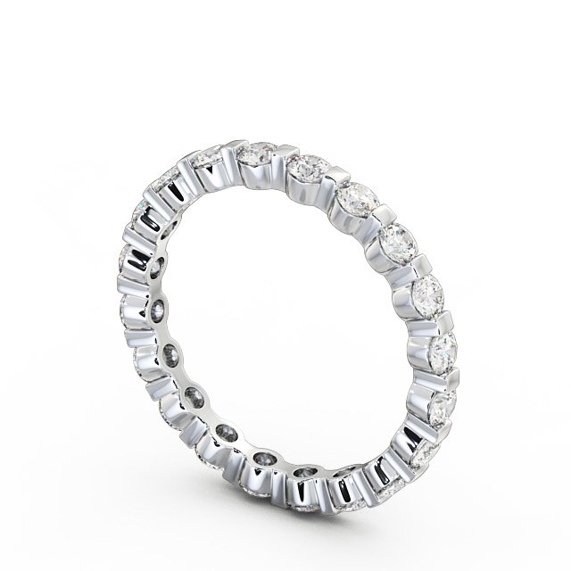 Full Eternity Round Diamond Ring 18K White Gold - Lily FE30_WG_SIDE