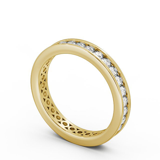Full Eternity Round Diamond Ring 9K Yellow Gold - Elizabeth FE31_YG_SIDE