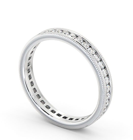  Full Eternity Round Diamond Ring 18K White Gold - Manrola FE39_WG_THUMB1 