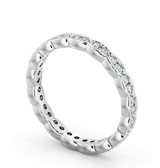 Full Eternity Round Diamond Ring 18K White Gold - Piela FE40_WG_THUMB1