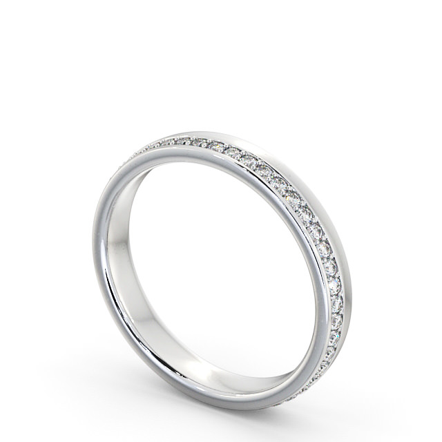 Full Eternity Round Diamond Wedding Ring Platinum - Searby FE46_WG_SIDE