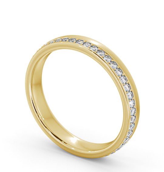Full Eternity Round Diamond Wedding Ring 9K Yellow Gold - Searby FE46_YG_THUMB1