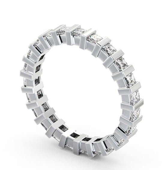  Full Eternity Princess Diamond Ring 18K White Gold - Lana FE4_WG_THUMB1 