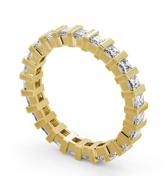  Full Eternity Princess Diamond Ring 9K Yellow Gold - Lana FE4_YG_THUMB1 