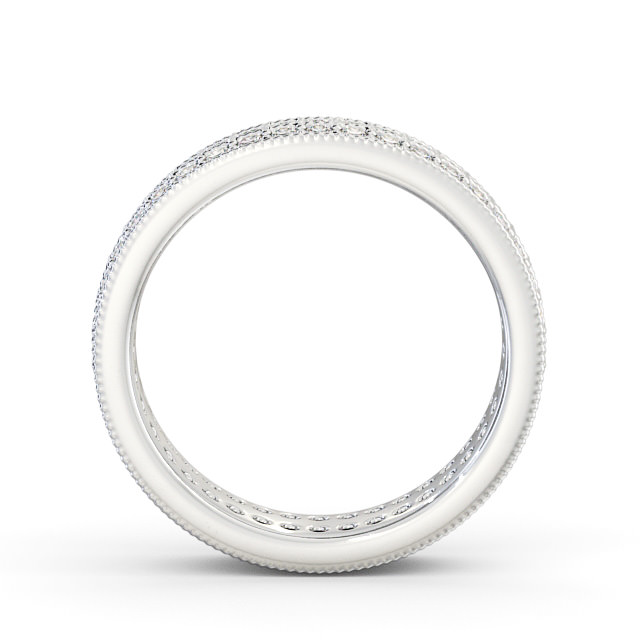 Full Eternity Round Diamond Ring 18K White Gold - Fanella FE50_WG_UP