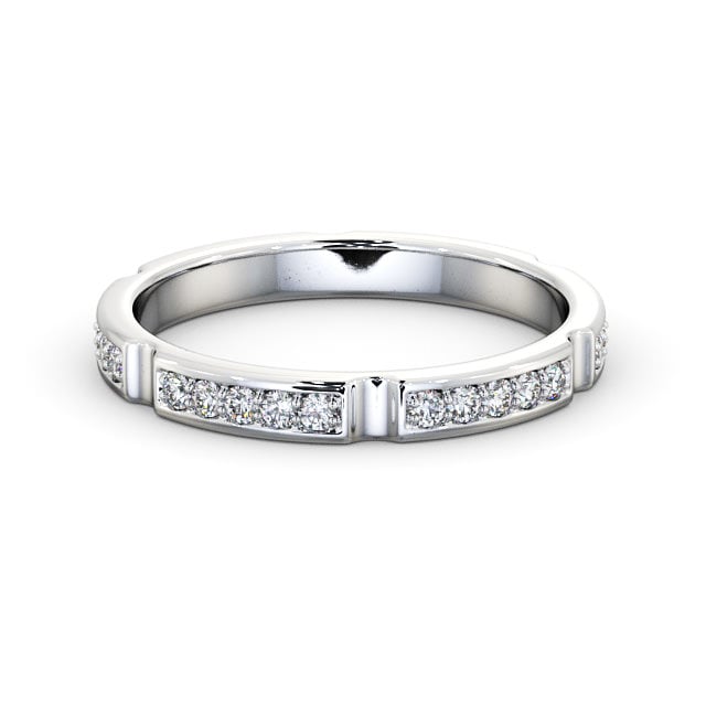 Full Eternity Round Diamond Ring Palladium - Prentin FE53_WG_FLAT