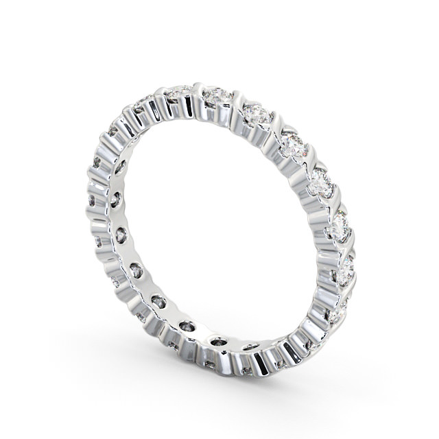 Full Eternity Round Diamond Ring 18K White Gold - Amedis FE55_WG_SIDE
