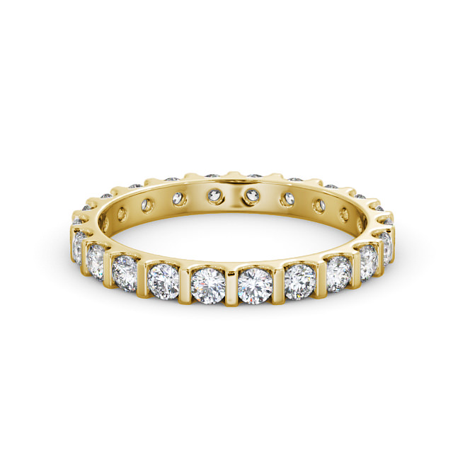 Full Eternity Round Diamond Ring 9K Yellow Gold - Celestine FE57_YG_FLAT