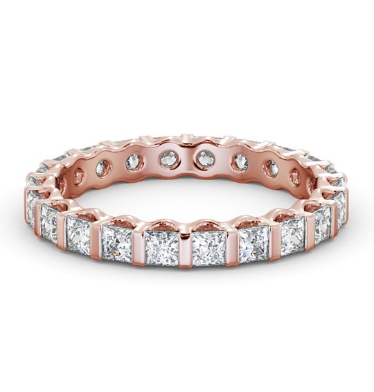  Full Eternity Princess Diamond Ring 9K Rose Gold - Delilah FE58_RG_THUMB2 