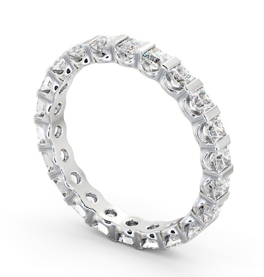  Full Eternity Princess Diamond Ring 18K White Gold - Delilah FE58_WG_THUMB1 