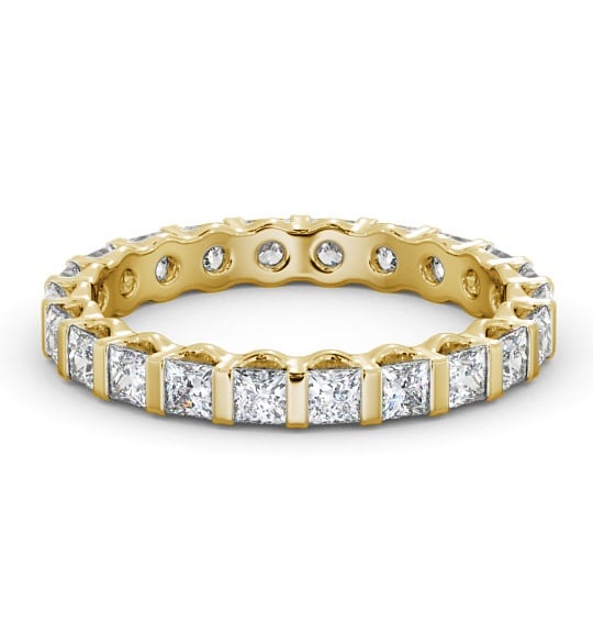  Full Eternity Princess Diamond Ring 9K Yellow Gold - Delilah FE58_YG_THUMB2 