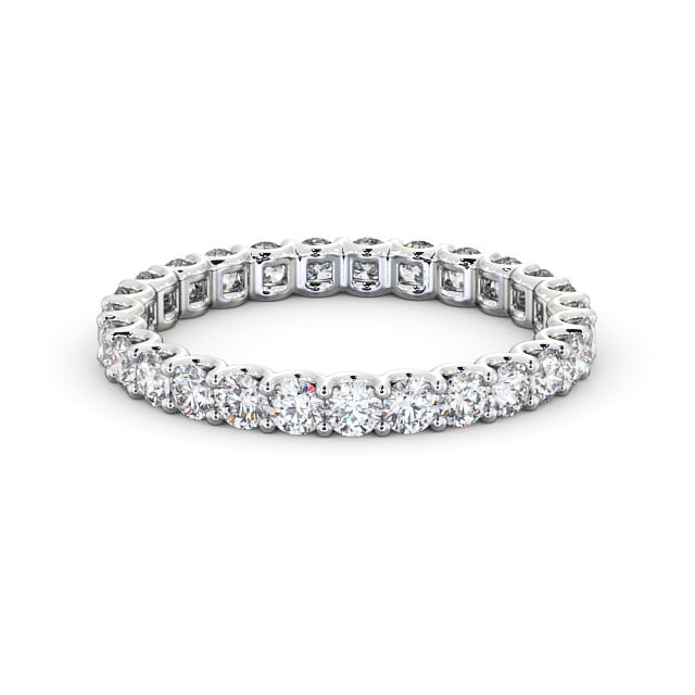 Full Eternity Round Diamond Ring 18K White Gold - Kitorel FE59_WG_FLAT