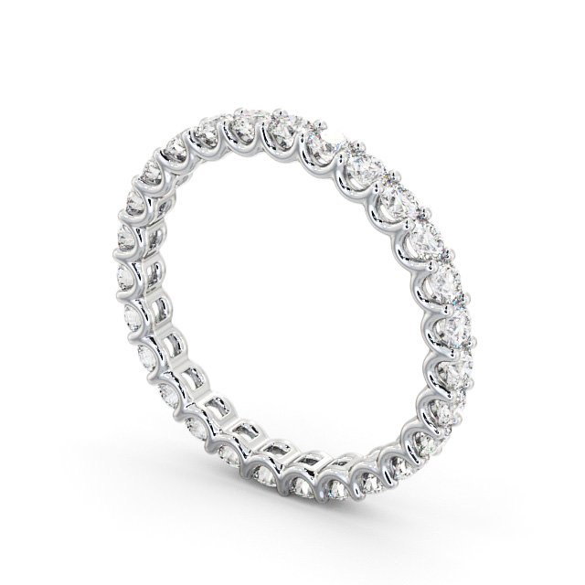 Full Eternity Round Diamond Ring 18K White Gold - Kitorel FE59_WG_SIDE