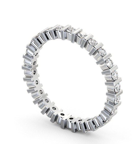 Full Eternity Round Diamond Ring 18K White Gold - Feldy FE5_WG_THUMB1