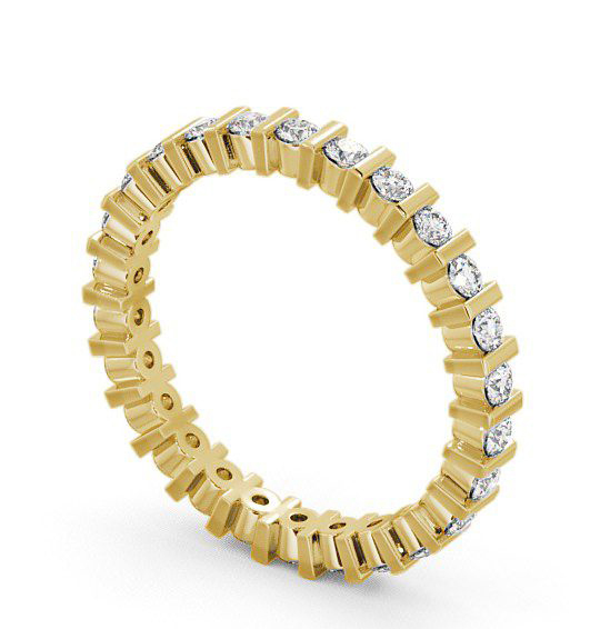Full Eternity Round Diamond Ring 9K Yellow Gold - Feldy FE5_YG_THUMB1