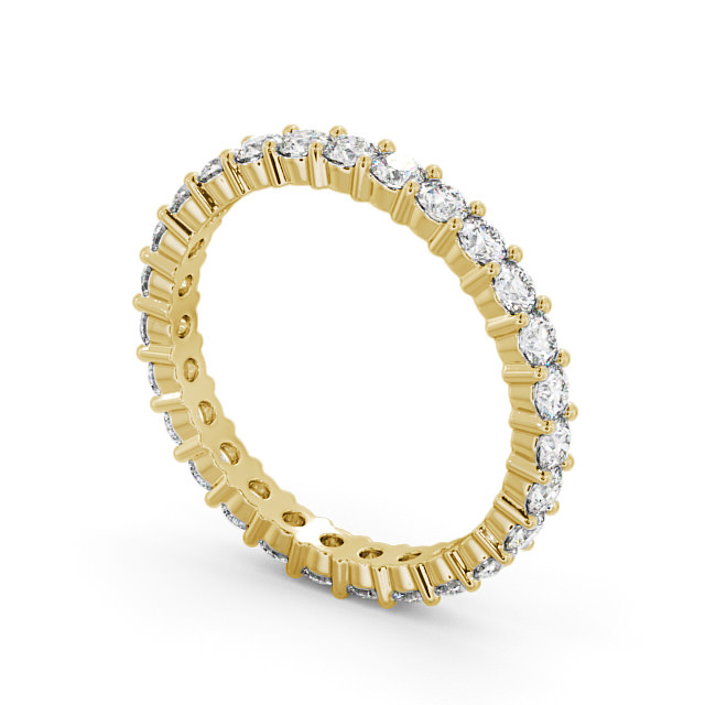 Full Eternity Round Diamond Ring 18K Yellow Gold - Sevilla FE60_YG_SIDE