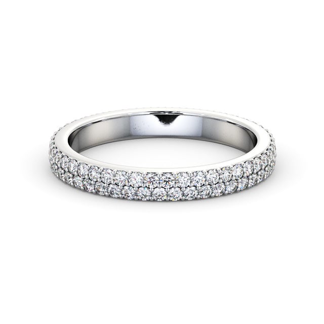 Full Eternity Round Diamond Ring Palladium - Brigitte FE62_WG_FLAT