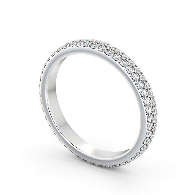 Full Eternity Round Diamond Ring Palladium - Brigitte FE62_WG_SIDE