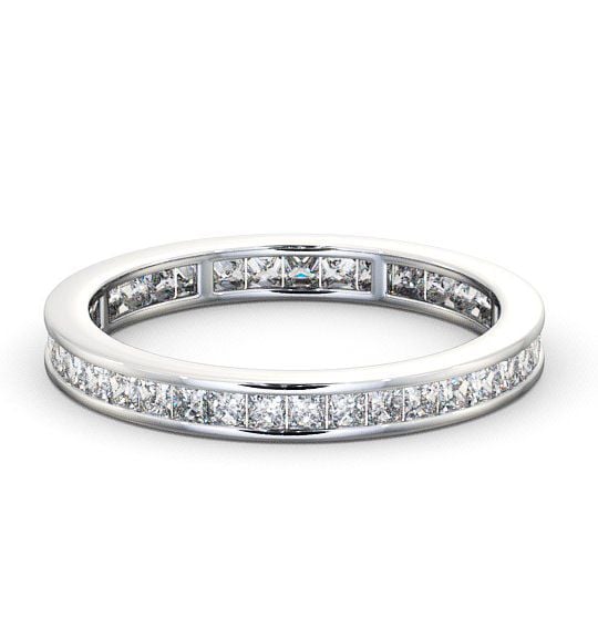  Full Eternity Princess Diamond Ring 9K White Gold - Belmont FE7_WG_THUMB2 