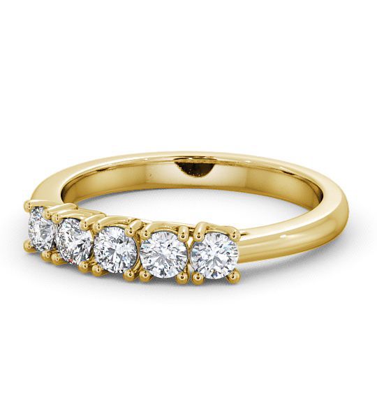  Five Stone Round Diamond Ring 18K Yellow Gold - Dewsbury FV10_YG_THUMB2 