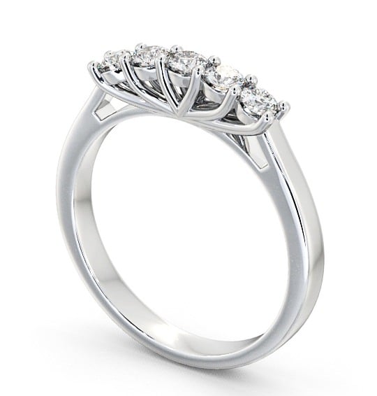 Five Stone Round Diamond Ring Platinum - Oxford FV11_WG_THUMB1