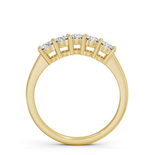 Five Stone Round Diamond Ring 9K Yellow Gold - Callaly FV16_YG_UP