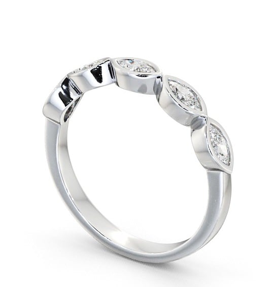  Five Stone Marquise Diamond Ring 18K White Gold - Penrose FV19_WG_THUMB1 